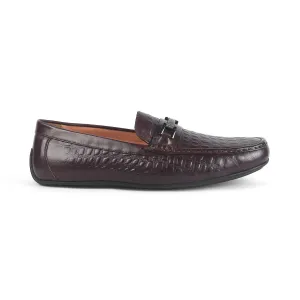 Tresmode Camil Brown Men's Leather Driving Loafers