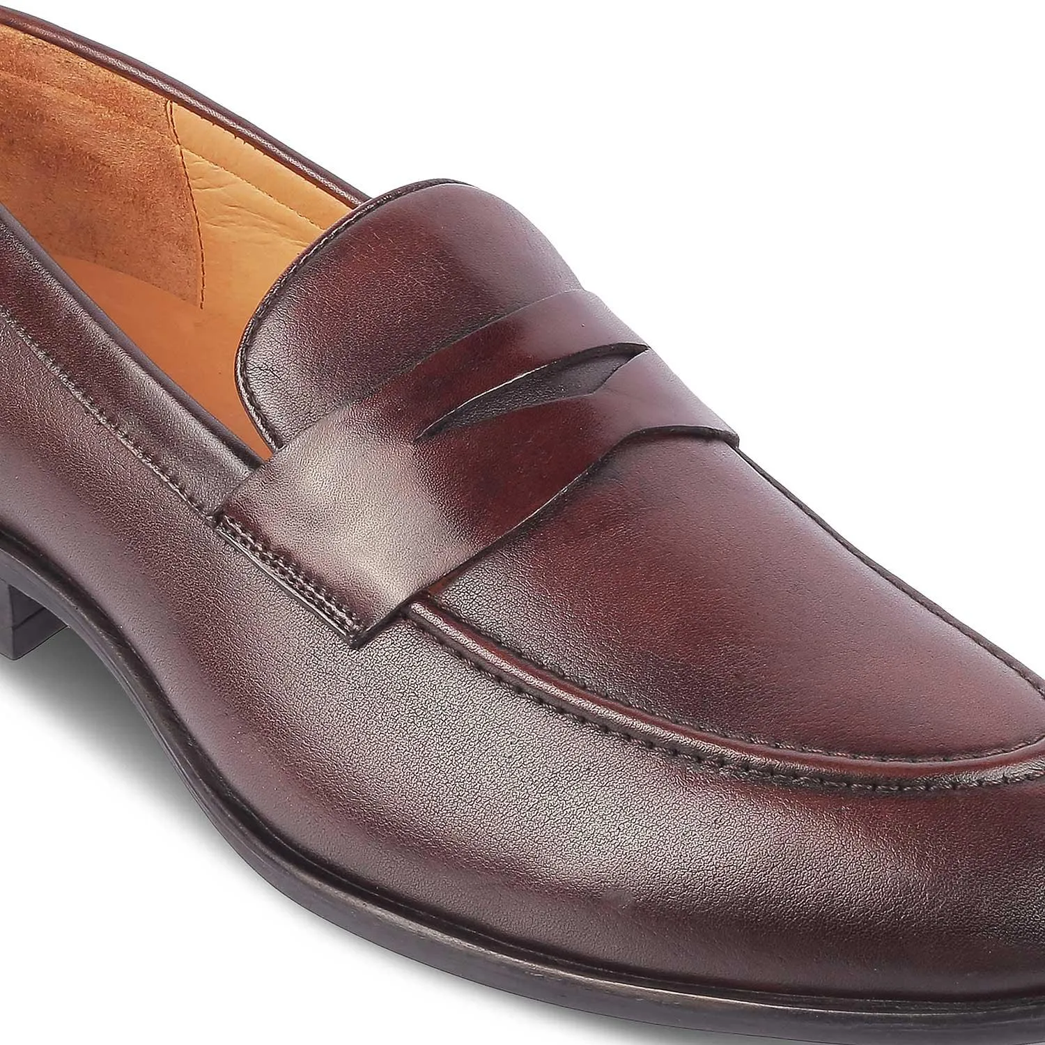 Tresmode Dawson Brown Men's Leather Penny Loafers