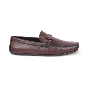 Tresmode Meroc Brown Men's Leather Driving Loafers