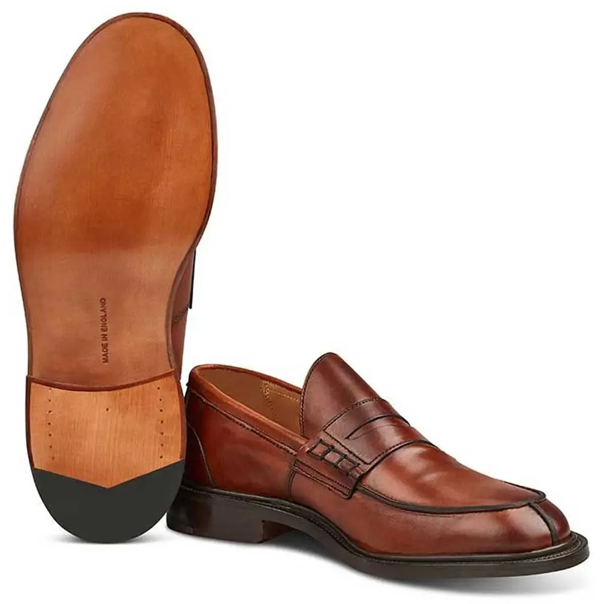 Tricker's James Penny Loafers - Mens Shoes - Chestnut