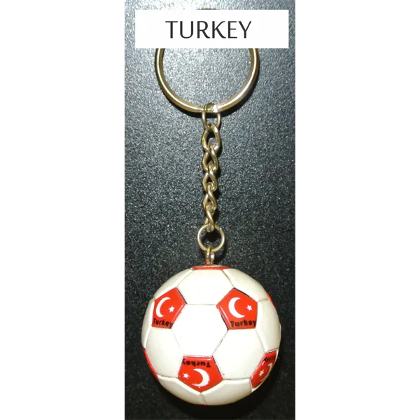 Turkey Soccer Ball Metal Key Chain