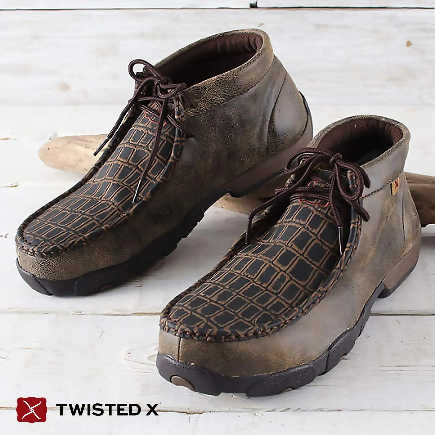 Twisted X Men's Chukka Driving Moc, Copper, 9.5W