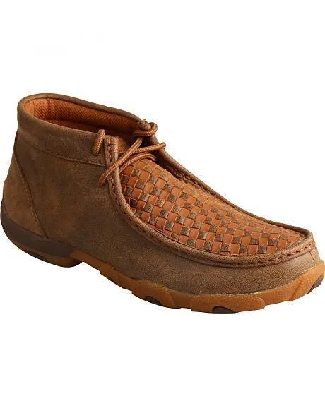 Twisted X Women's Bomber/Tan Checkered Driving Mocs