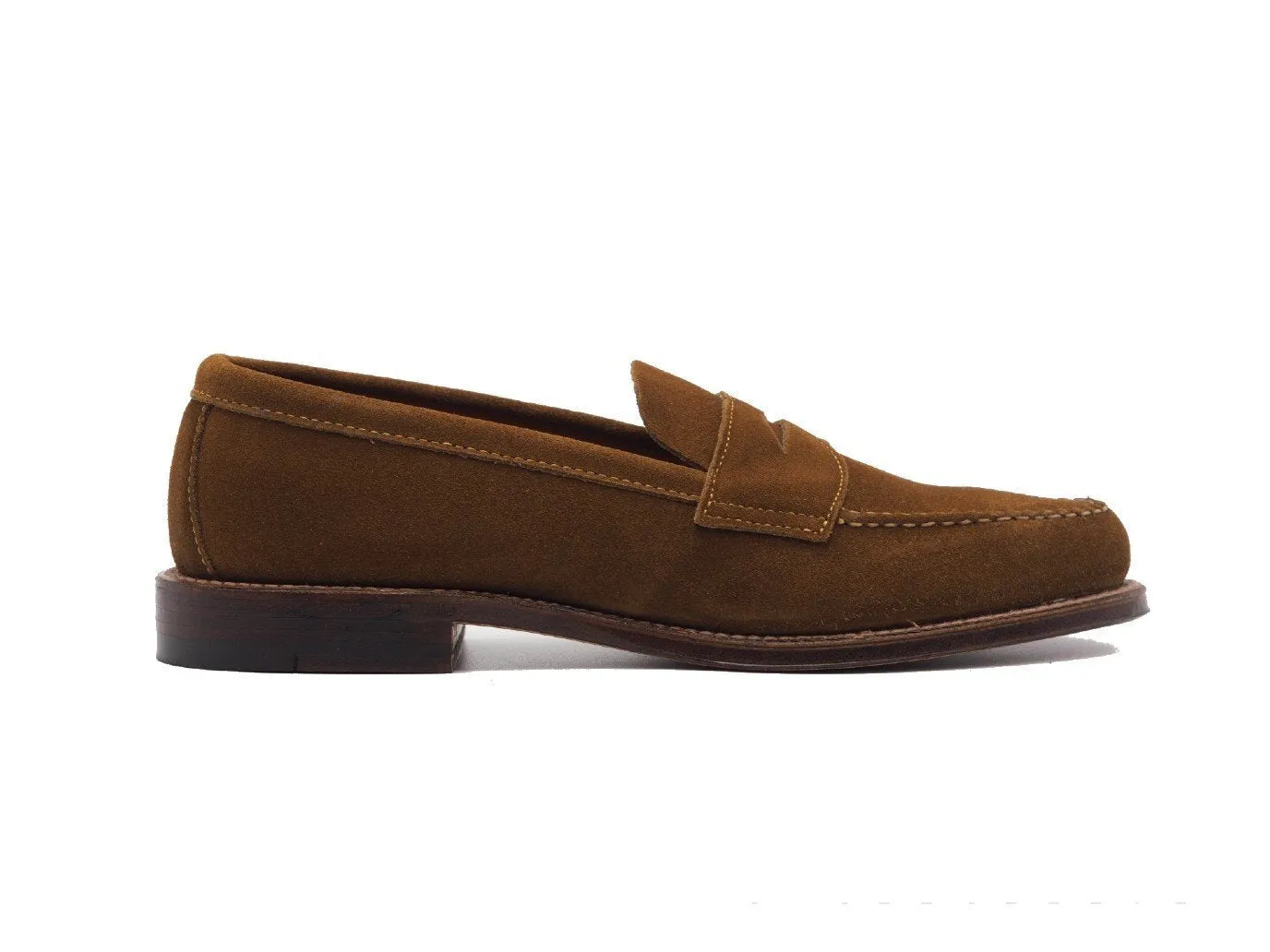 Unlined Handsewn Penny Loafer Snuff Suede