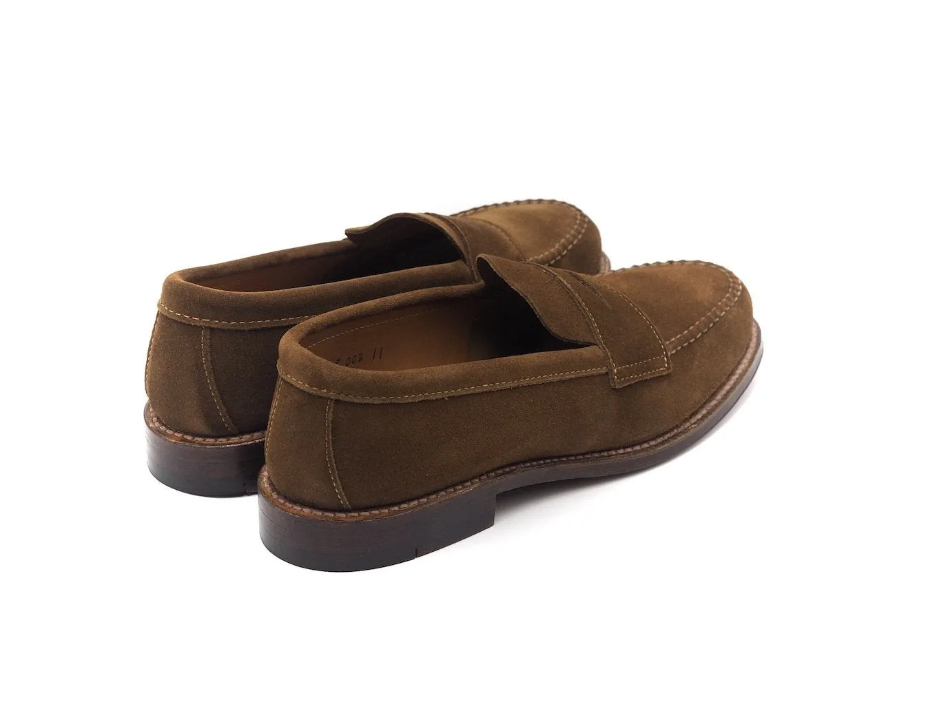 Unlined Handsewn Penny Loafer Snuff Suede