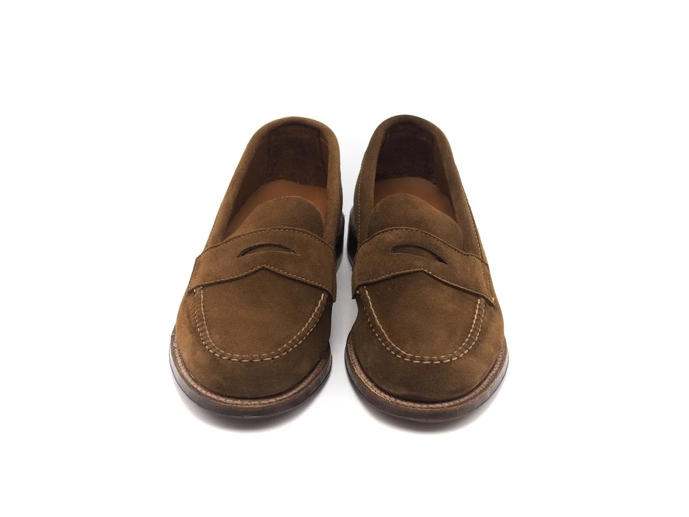 Unlined Handsewn Penny Loafer Snuff Suede