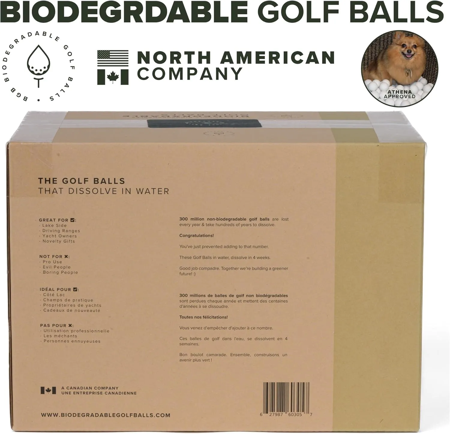 Water Dissolvable Golf Balls, Eco Friendly Water Soluble Dissolves in 2-4 Weeks