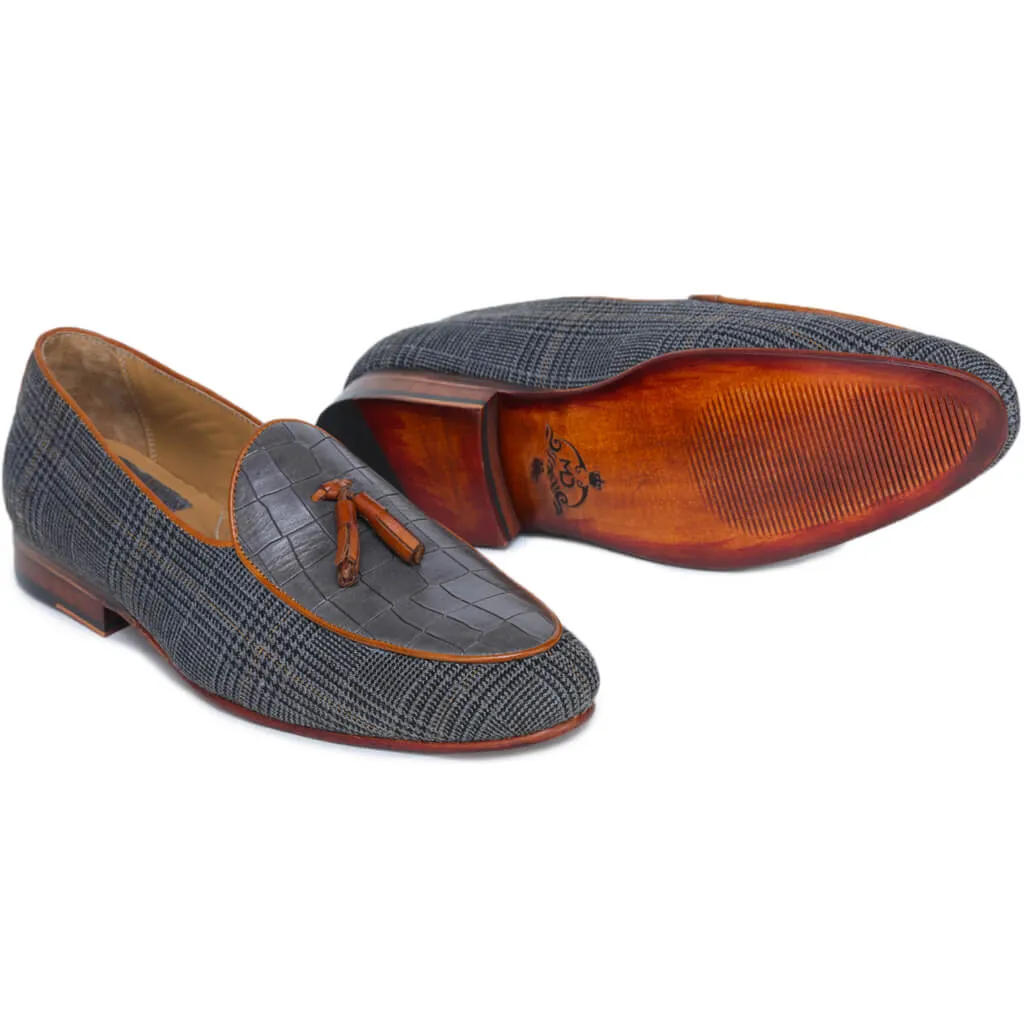 Wedlock Grey Designer Loafers