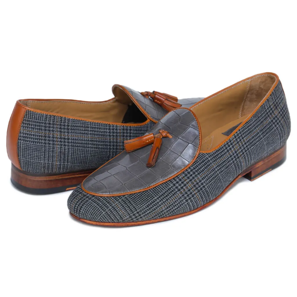 Wedlock Grey Designer Loafers