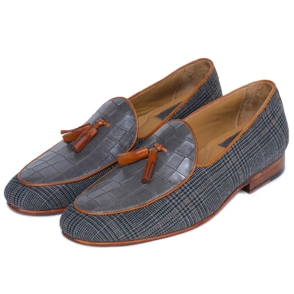 Wedlock Grey Designer Loafers