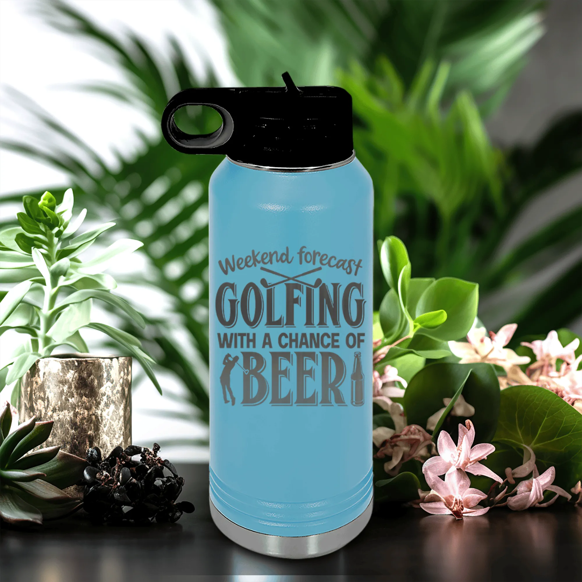 Weekend Forecast Golfing Water Bottle