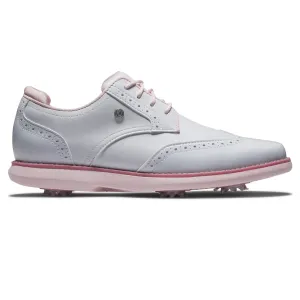 Womens Traditions Cleated Golf Shoes White/Pink - 2025