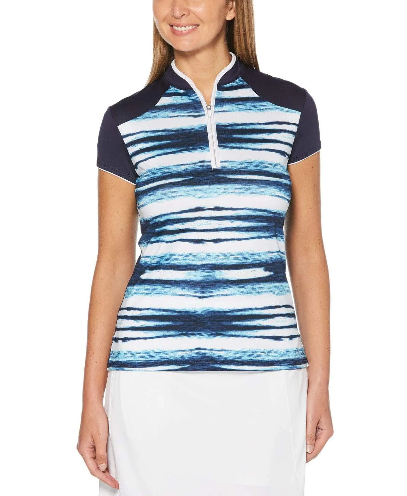 Womens Water Printed Polo