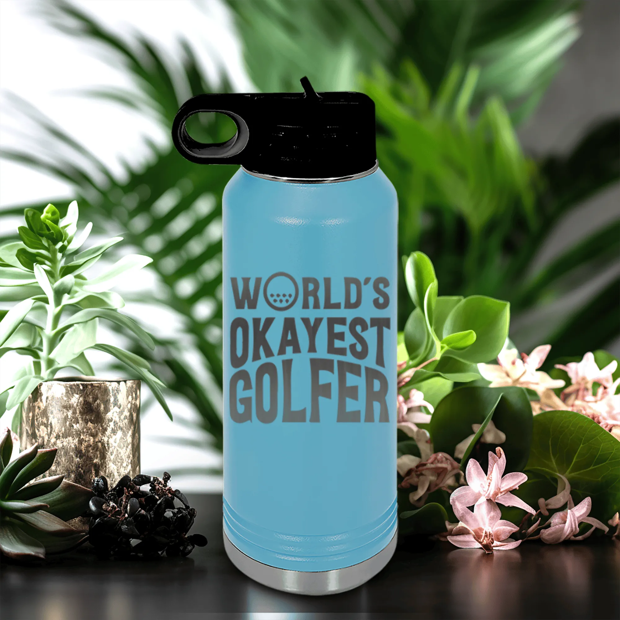 Worlds Okayest Golfer Water Bottle