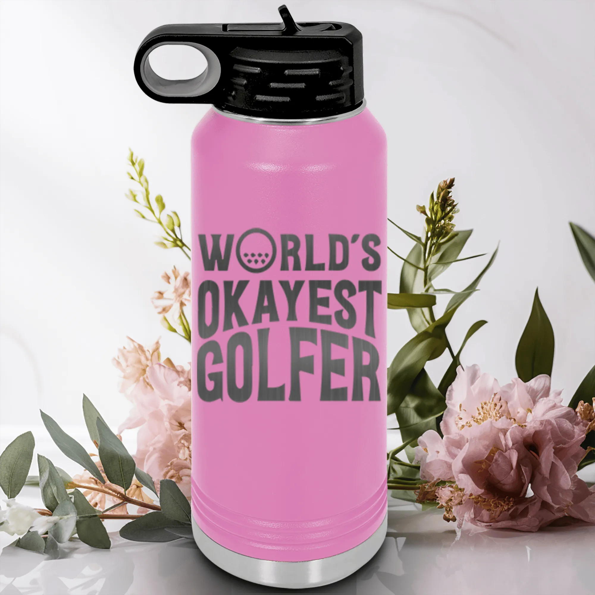 Worlds Okayest Golfer Water Bottle