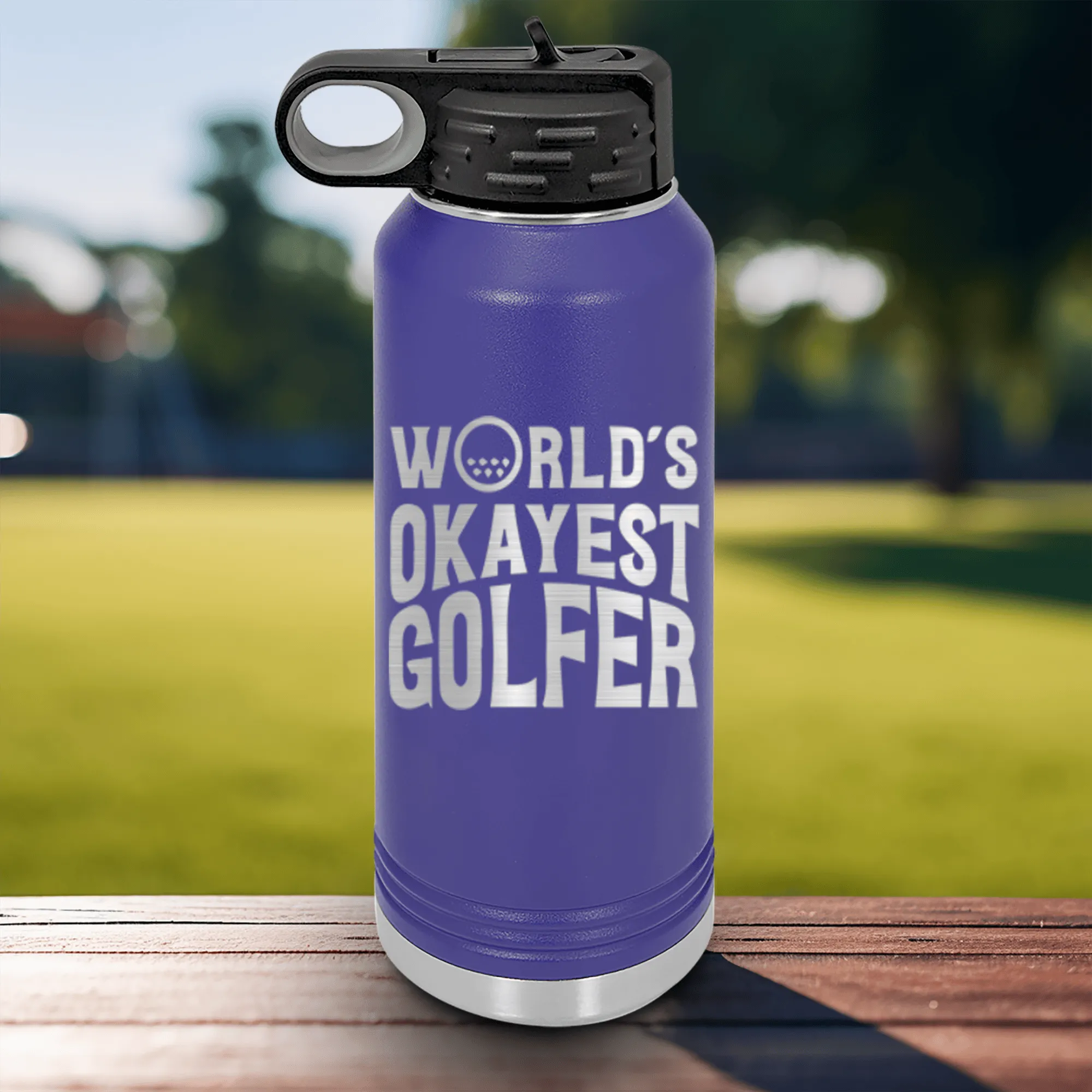 Worlds Okayest Golfer Water Bottle