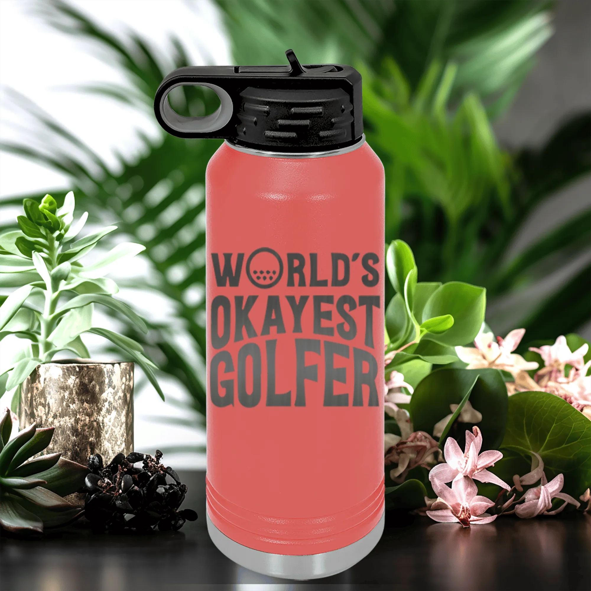 Worlds Okayest Golfer Water Bottle