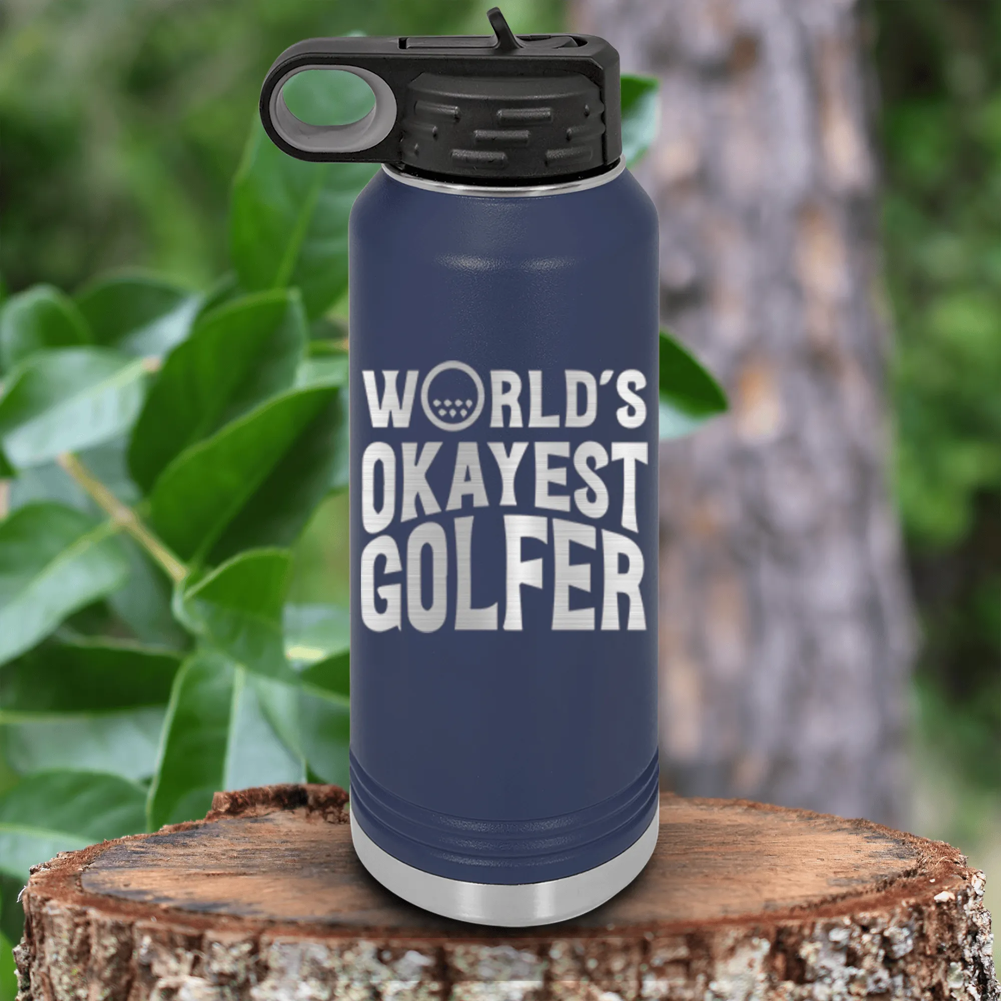 Worlds Okayest Golfer Water Bottle