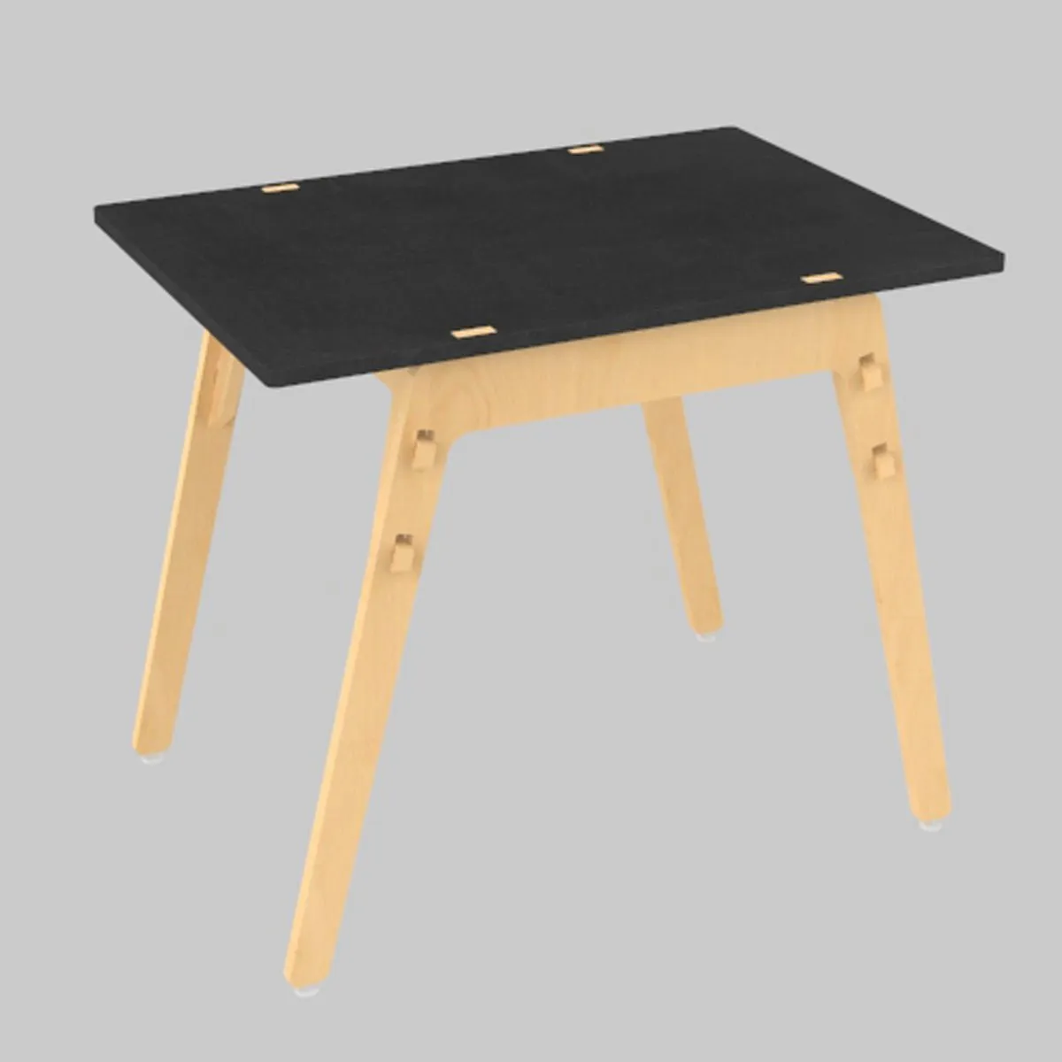 X&Y Black Kiwi Table - White