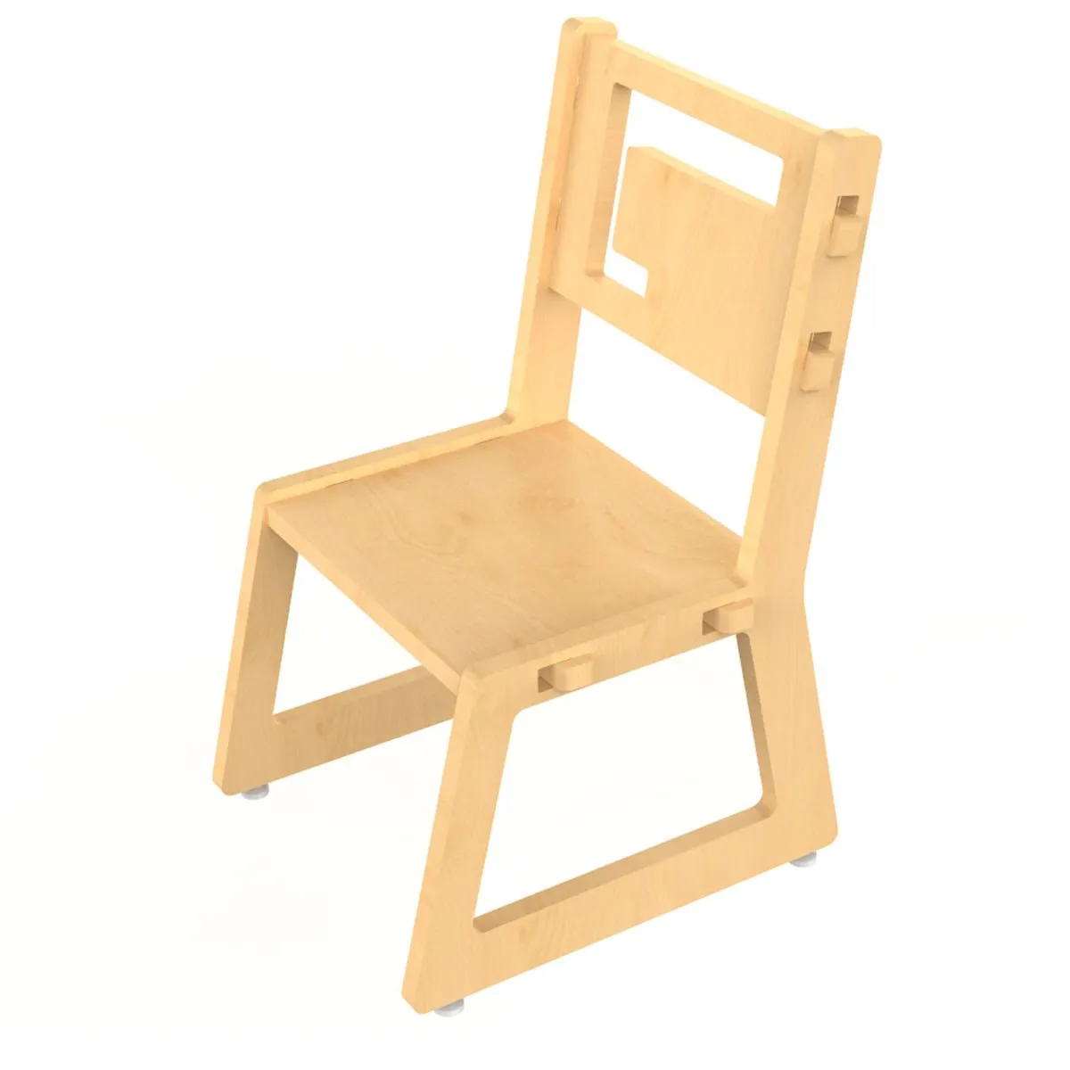 X&Y Blue Apple Chair - Natural