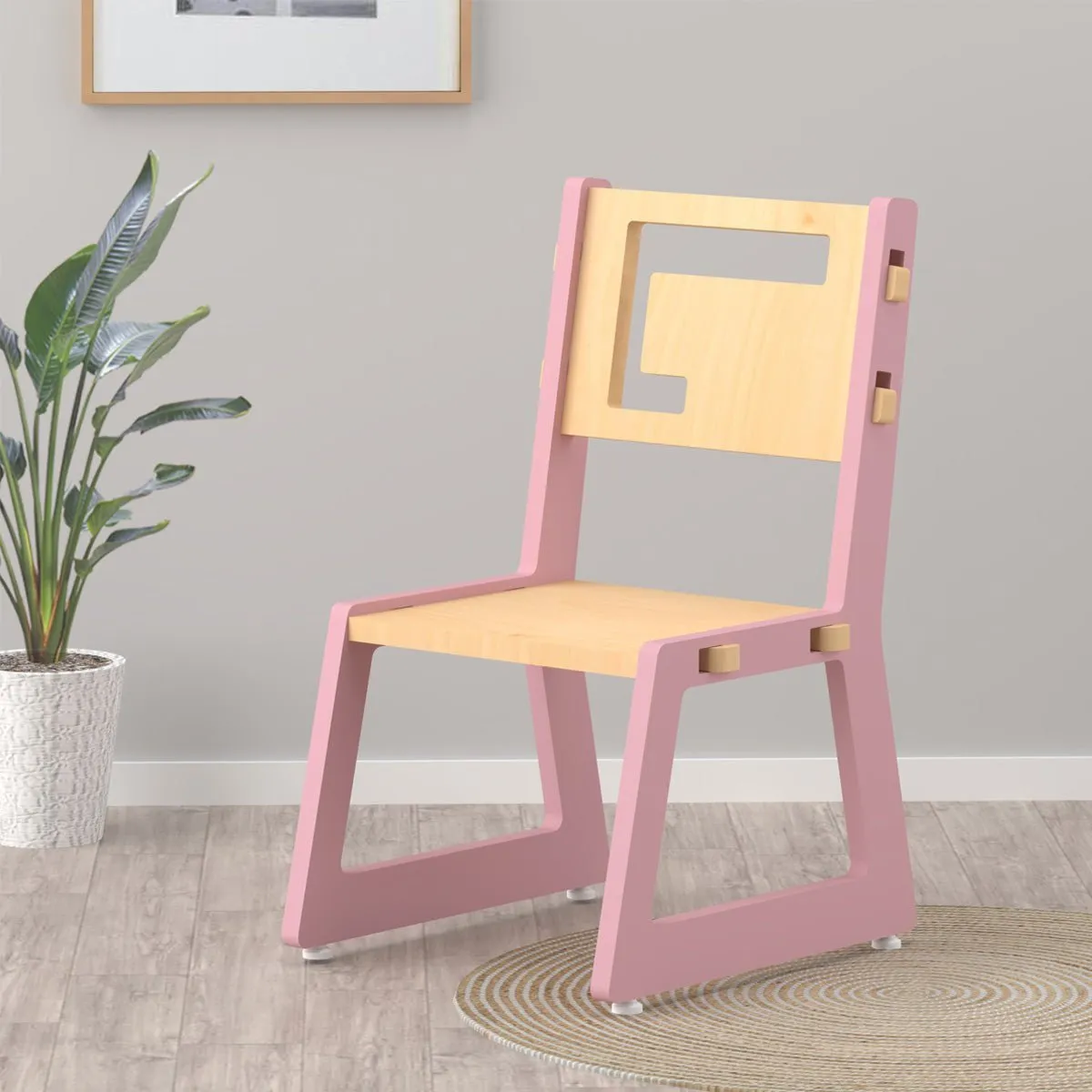 X&Y Blue Apple Chair - Pink