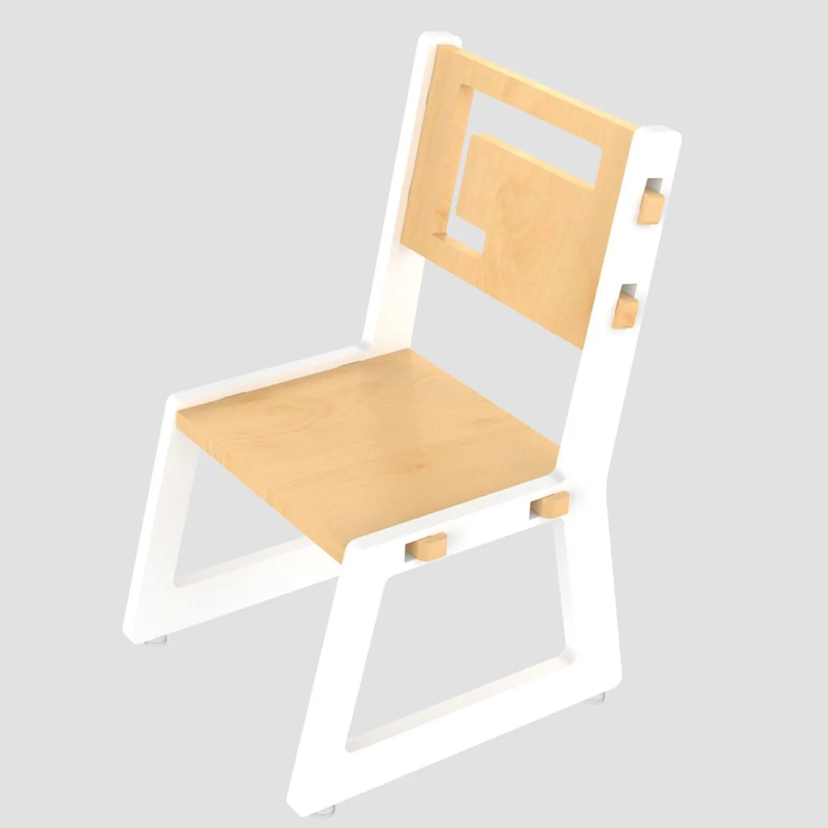 X&Y Blue Apple Chair - White