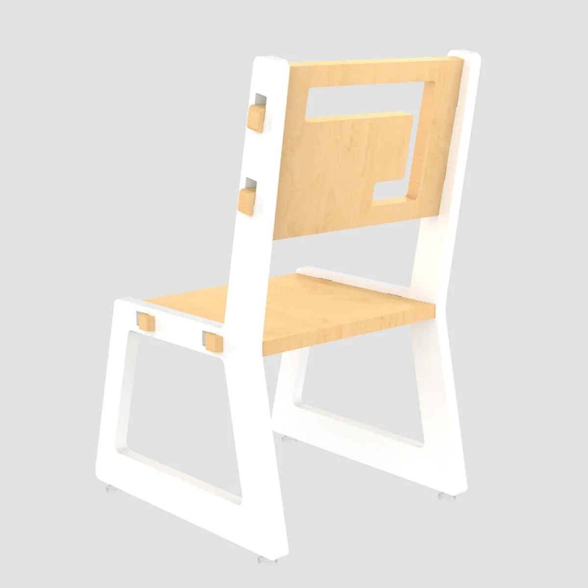 X&Y Blue Apple Chair - White