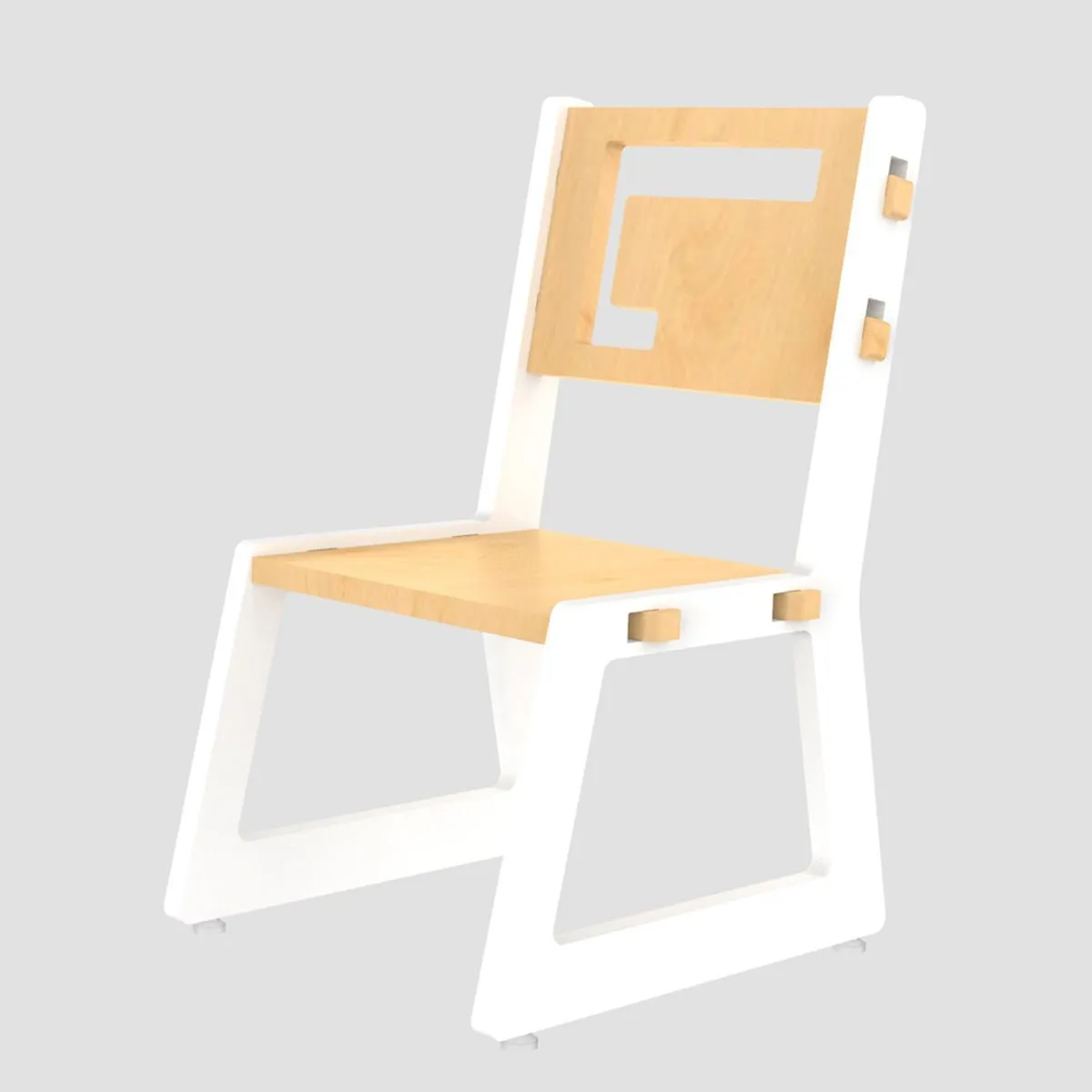 X&Y Blue Apple Chair - White