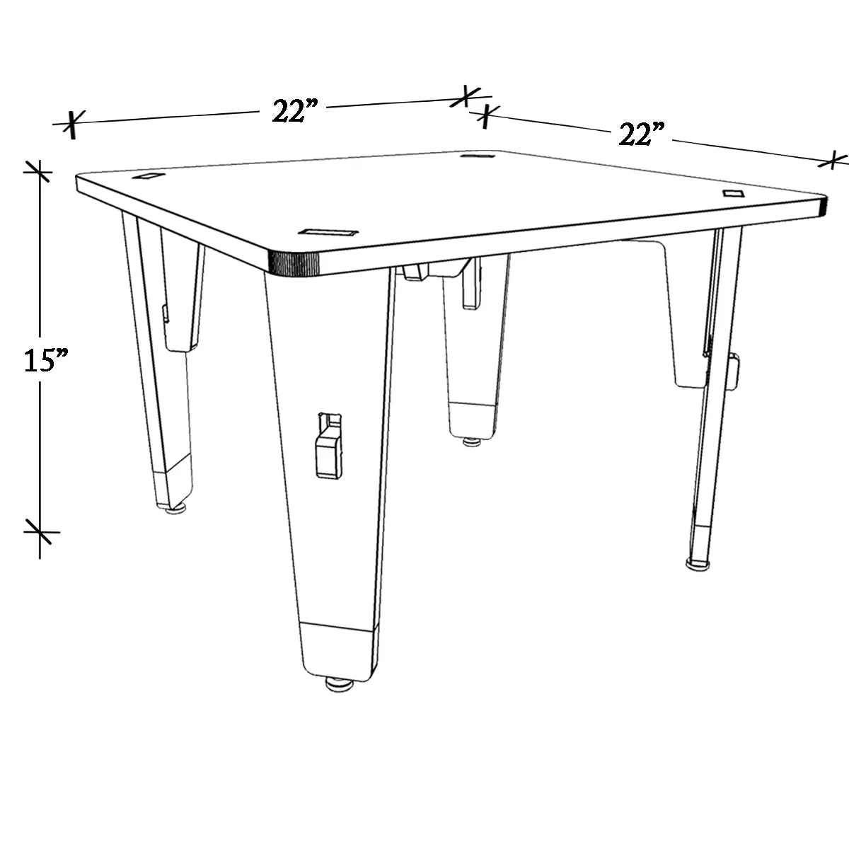 X&Y Lime Fig Table - 15" | Yellow