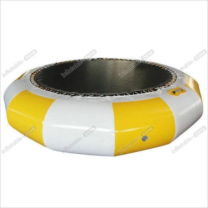 Yellow Inflatable Water Park Toys / Outdoor Inflatable Water Trampoline